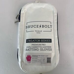 Bruce Bolt Creator Series Premium Pro Short Cuff Batting Gloves Youth Medium NWT